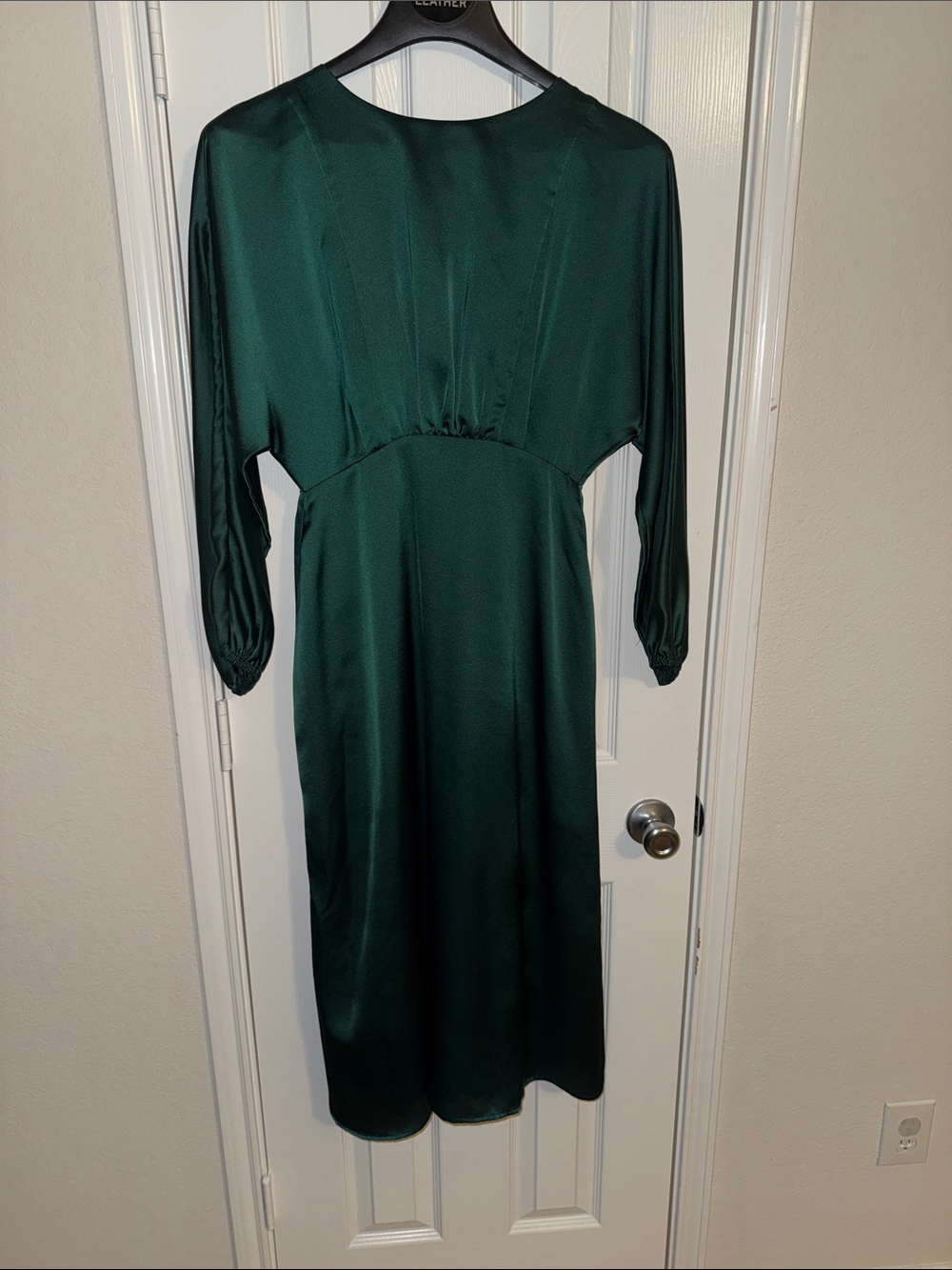 Sugarlips Forest Green Long Sleeve Midi Dress